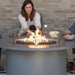 34 Round Two-Piece Fire Pit Table - Majestic Fountains