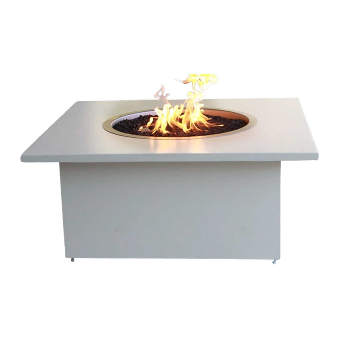 36L x 36W Square Two-Piece Fire Pit Table - Majestic Fountains