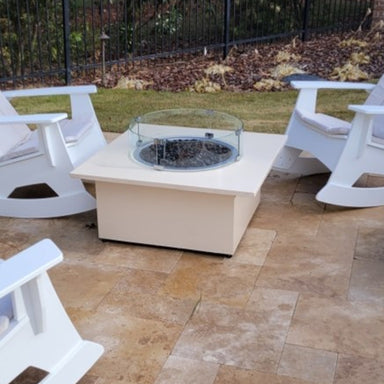 36L x 36W Square Two-Piece Fire Pit Table - Majestic Fountains