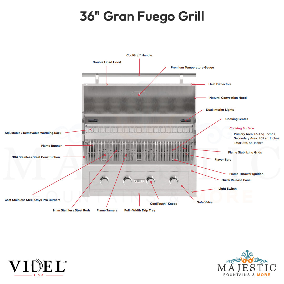 36 Gran Fuego Grill - Majestic Fountains