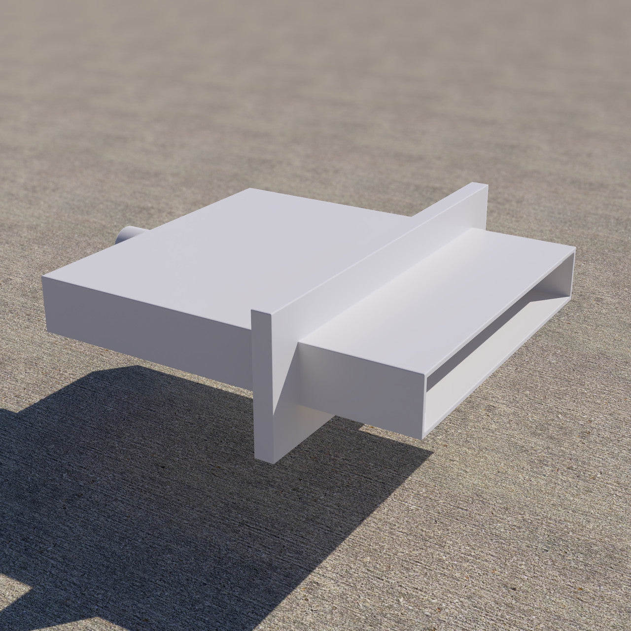 3 Inch Rectangle Scupper Thru Wall Long - Majestic Fountains and More