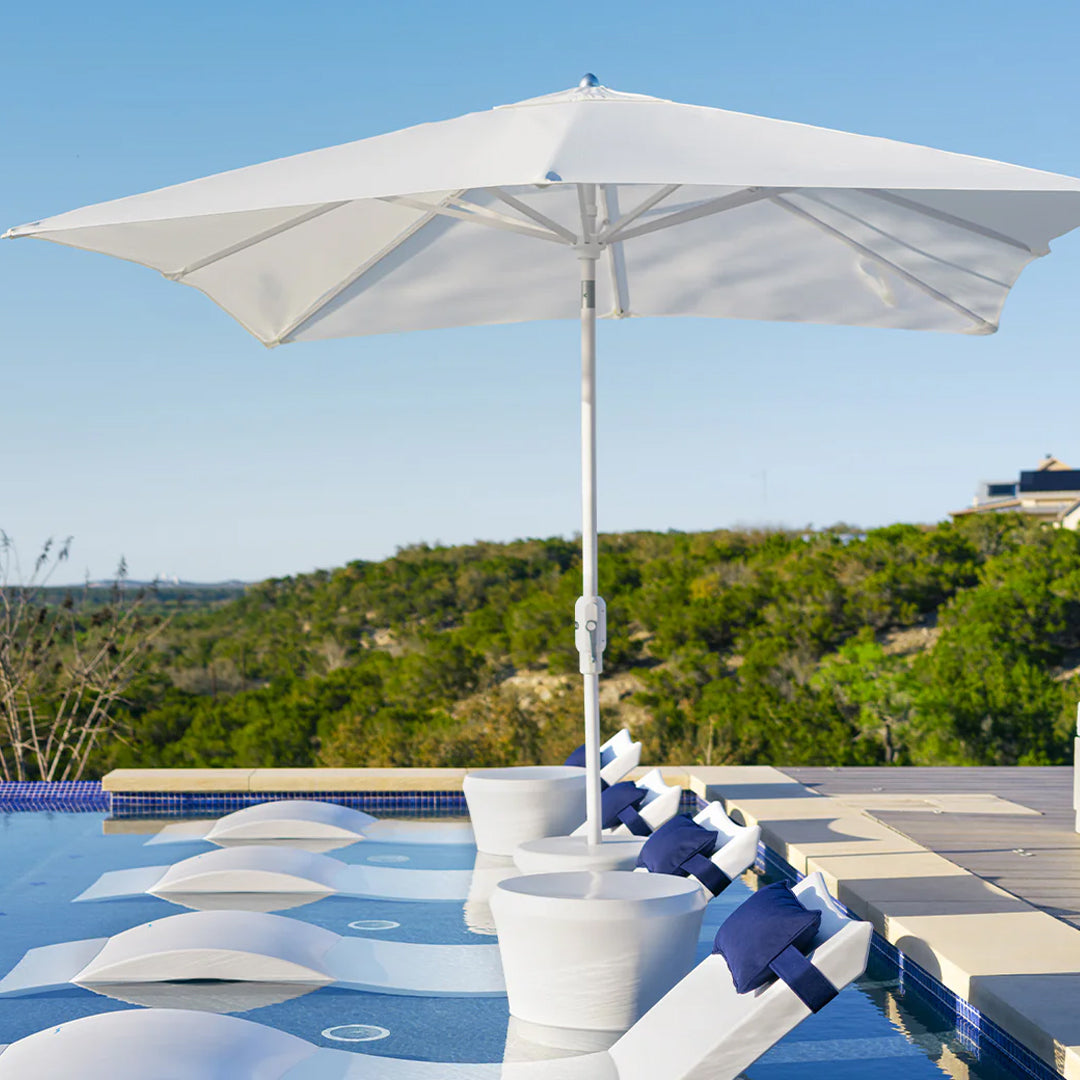 Square Signature 360° Tilt Umbrella - Majestic Fountains