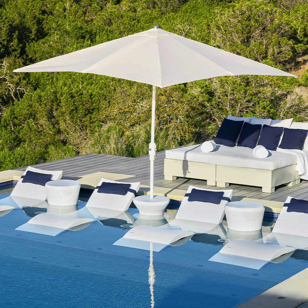 Square Signature 360° Tilt Umbrella - Majestic Fountains