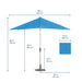 8.5' Square Signature 360° Tilt Umbrella - Majestic Fountains