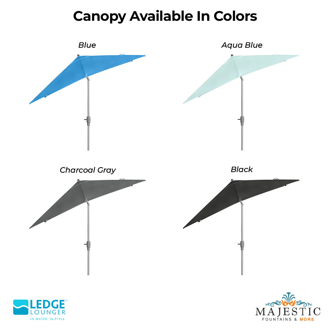 Square Signature 360° Tilt Umbrella Color - Majestic Fountains