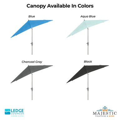 Square Signature 360° Tilt Umbrella Color - Majestic Fountains