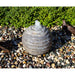 24" Smooth Ribbed Blue Limestone Sphere Fountain - Majestic