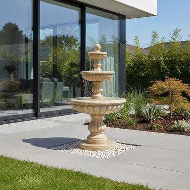 AcquaSparta Three tier Outdoor Courtyard Fountain - 1099 - Majestic Fountains