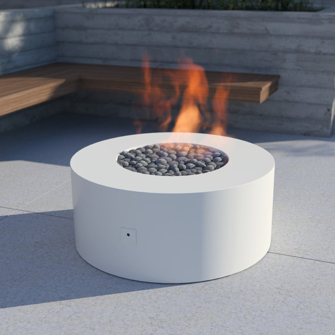 Acro Fire Pit Table in Powder Coated Aluminum - Majestic Founts