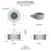 Acro Fire Pit Table in Powder Coated Aluminum - Majestic Founts