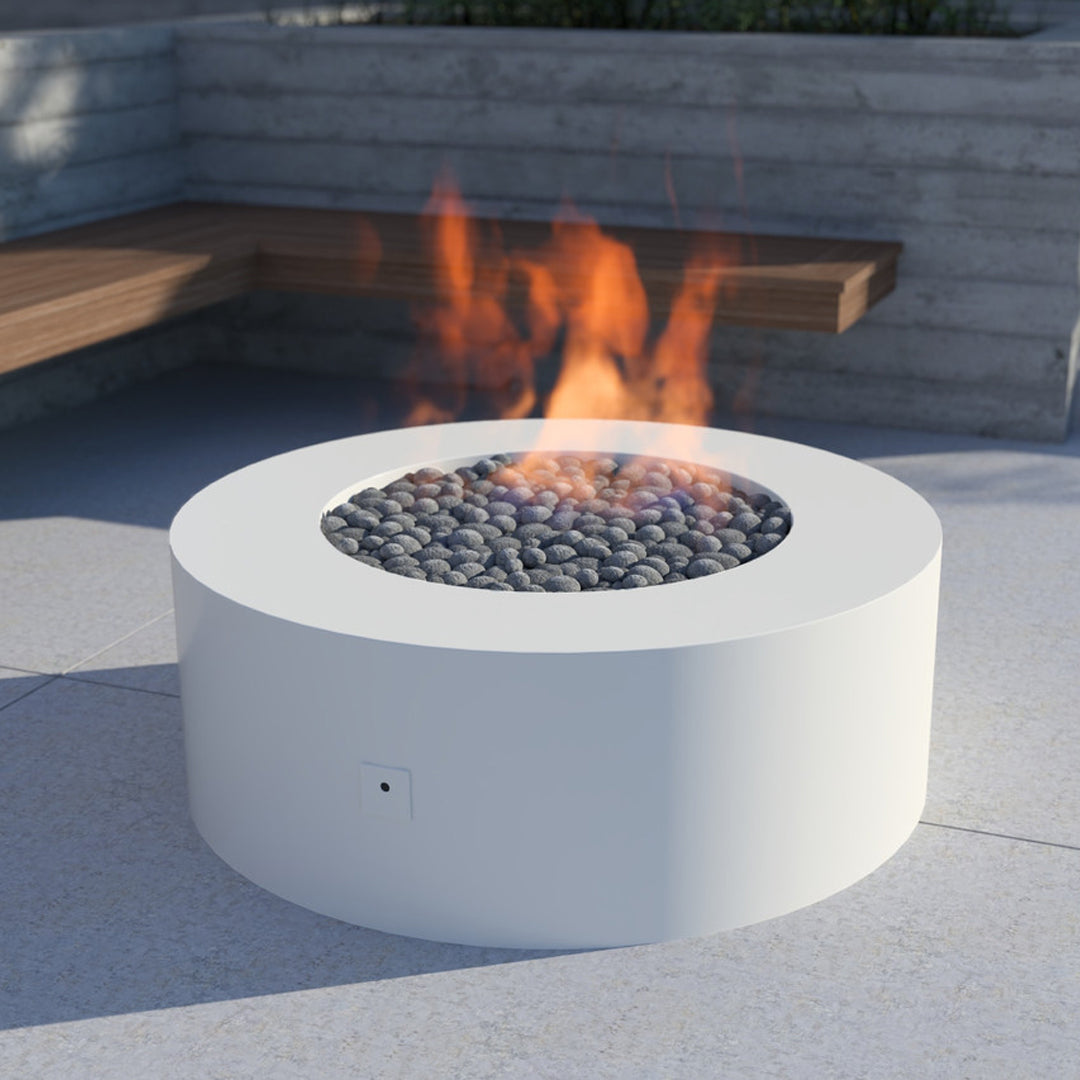 Acro Fire Pit Table in Powder Coated Aluminum - Majestic Founts