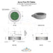 Acro Fire Pit Table in Powder Coated Aluminum - Majestic Founts