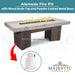 Alameda Fire Table with Wood Grain Top and Powder Coated Metal Base by The Outdoor Plus + Free Cover - Majestic Fountains and More