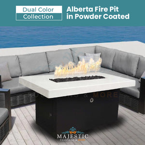 The Outdoor Plus Alberta Fire Pit in Dual Powder Coated Colors + Free Cover