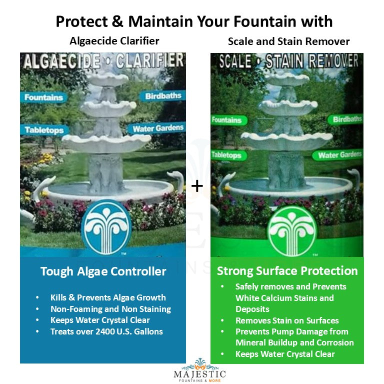 Algaecide Clarifier and Scale and Stain Remover - Majestic Fountains