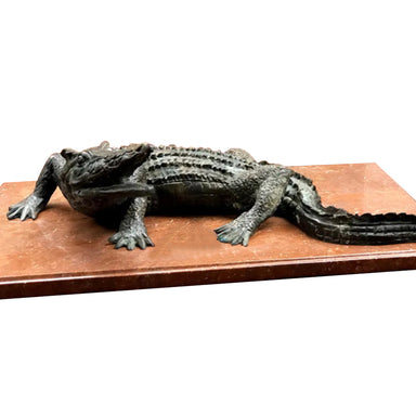 Alligator on fours Bronze Table-top Sculpture - Majestic Fountains