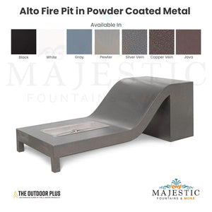 Alto Fire Pit in Powder Coated Metal Swatch - Majestic Fountains