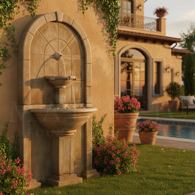 Amalfi Outdoor Wall Fountain - 1135 - Majestic Fountains