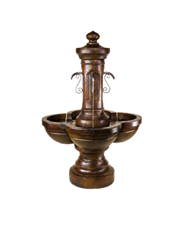 Amalficello Concrete Outdoor Courtyard Fountain - 1851 - Majestic Fountains and More