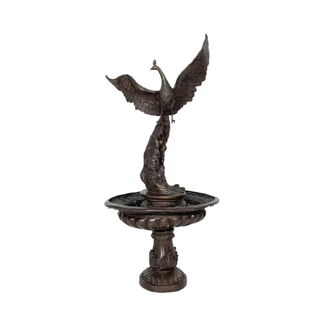 Amazing Peacock Bronze Fountain