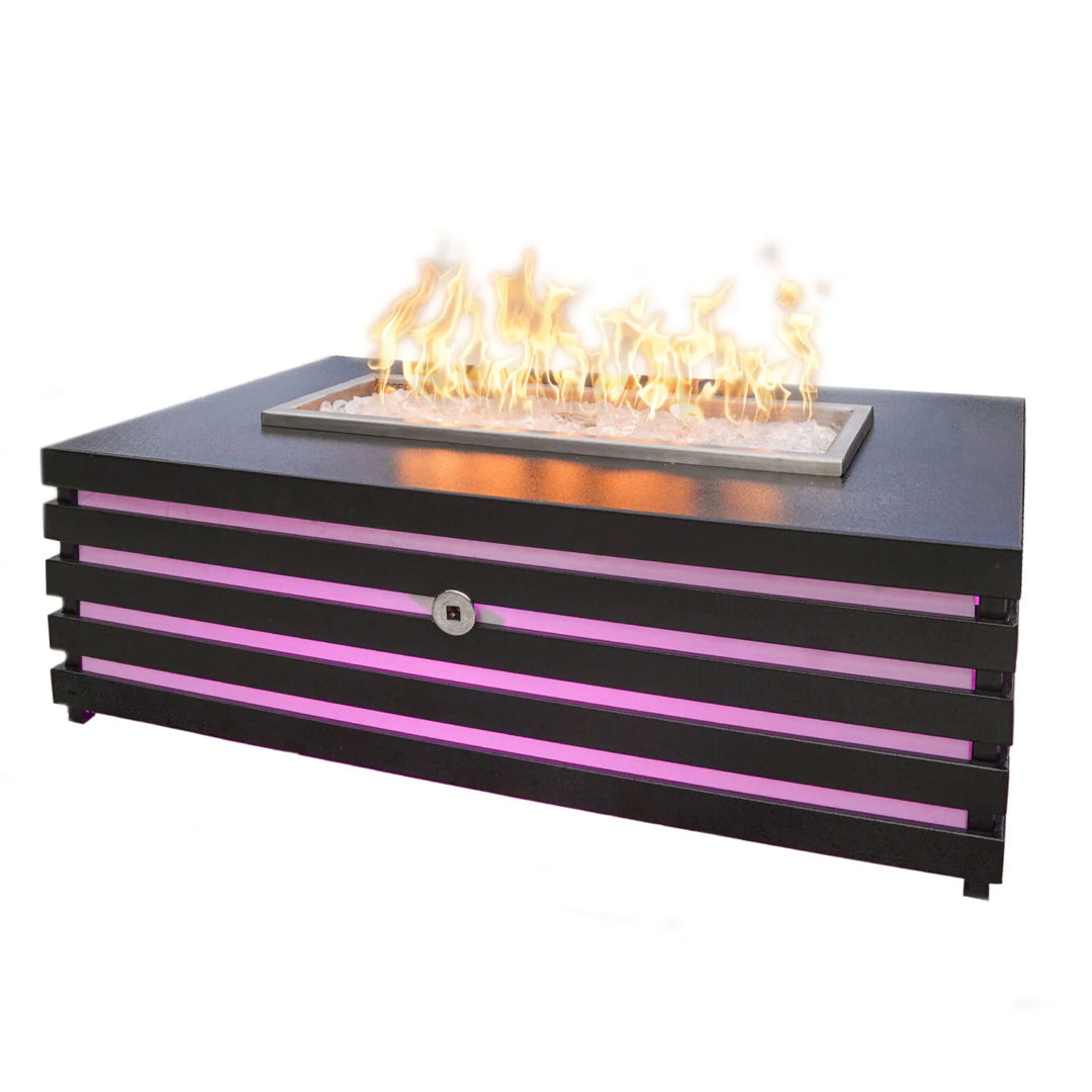Amina Fire Pit in Powder Coated Steel - Majestic Fountains and More