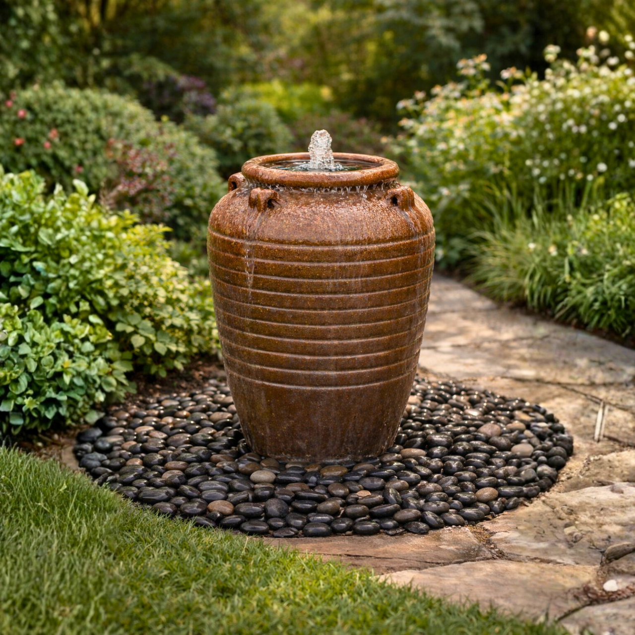 Walnut Amphora Fountain Kit - FNT3373