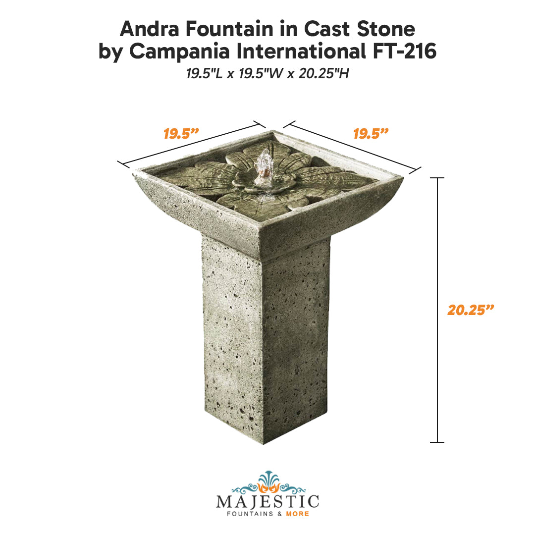 Campania Andra Fountain in Cast Stone FT-216
