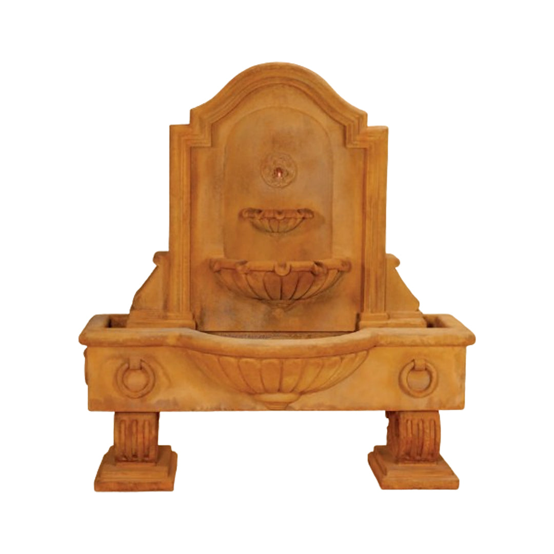 Anduze Concrete Outdoor Garden Wall Fountain with 3 Basins - Tall or Short - 1298-1299 - Majestic Fountains