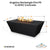 Angelus Rectangle Fire Pit in GFRC Concrete - Majestic Fountains