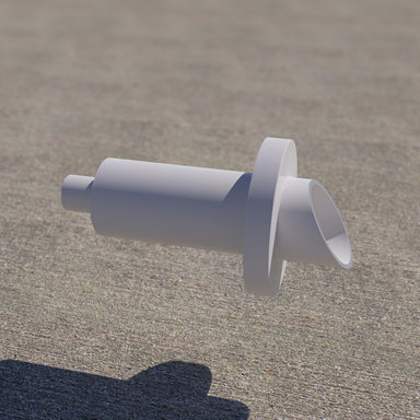 Angled Pipe Scupper Thru Wall Short - Majestic Fountains and More