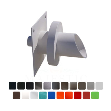 Angled Pipe Scupper On Wall Long - Majestic Fountains