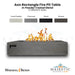 Aon Rectangular Fire Pit Table - Majestic Fountains
