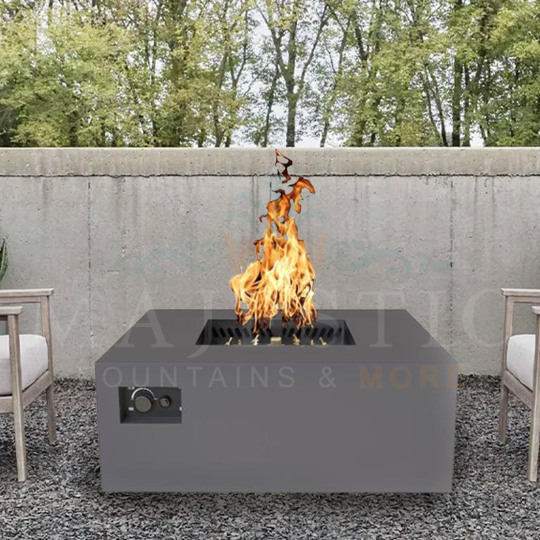 Aon Square Fire Pit Table - Majestic Fountains