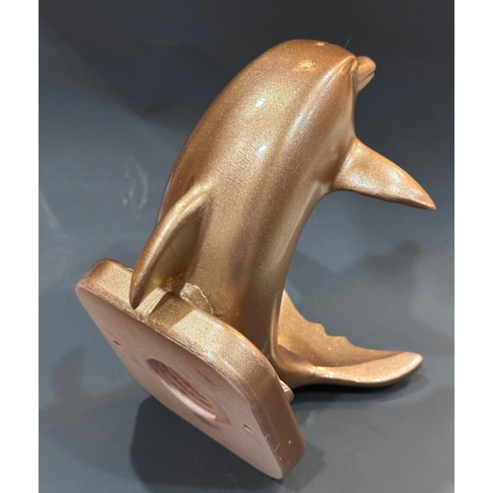 Aqua Dolphin - Decorative Sheer Descent Scupper - On Wall