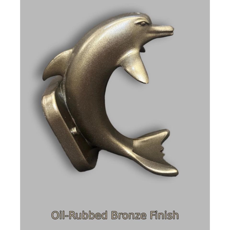 Aqua Dolphin - Decorative Sheer Descent Scupper - On Wall