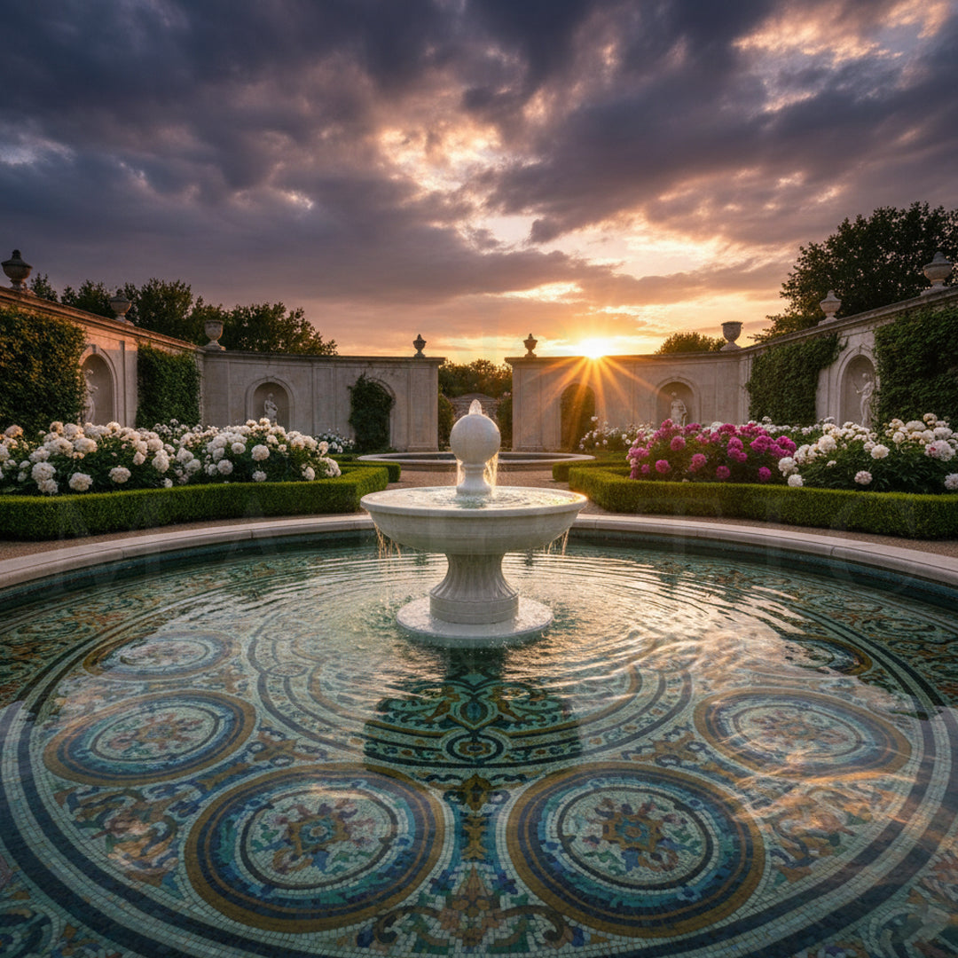 Aquarum Concrete Outdoor Garden Fountain - 1021 - Majestic Fountains