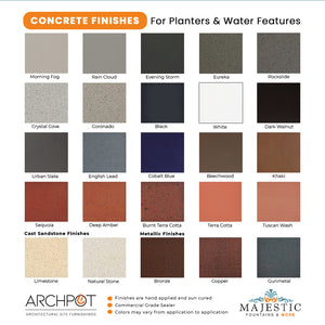 Archpot MFM Concrete Finishes For Planters & Water Features - Majestic Fountains and More