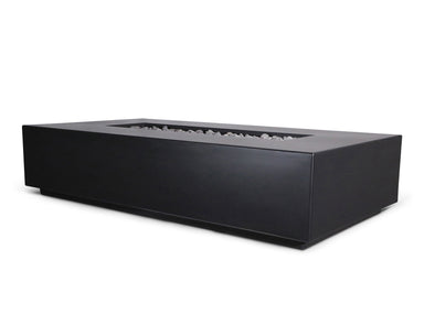 Archpot Manhattan Rectangle Low Fire Table in GFRC Concrete - Majestic Fountains