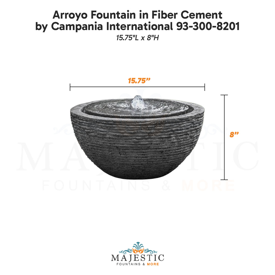 Arroyo Fountain in Fiber Cement by Campania International 93-300-8201 - Majestic Fountains.jpg
