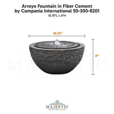 Arroyo Fountain in Fiber Cement by Campania International 93-300-8201 - Majestic Fountains.jpg