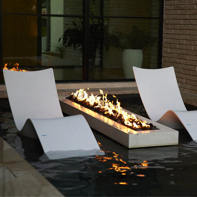 Ledge Lounger Autograph Chaise & Side Table Set w Headrest Pillows - In-Pool & Patio Furniture