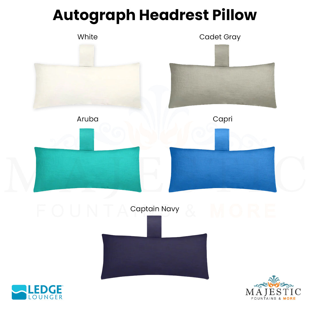 QUICKSHIP Autograph Headset Pillow Swatch - Majestic Fountains