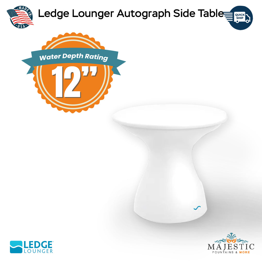 QUICKSHIP Autograph Side Table Depth - Majestic Fountains