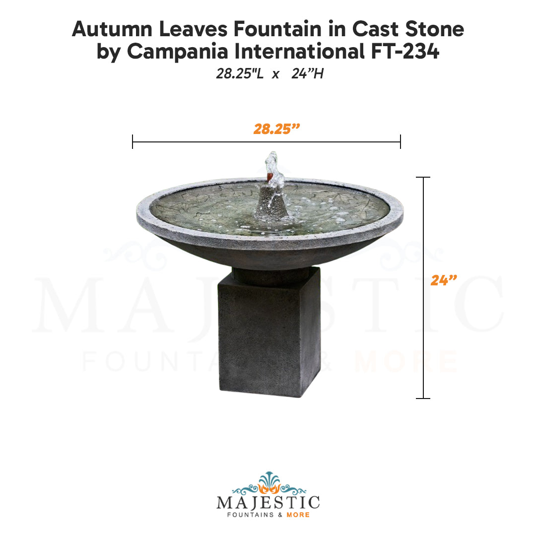 Autumn Leaves Fountain in Cast Stone FT-234 - Majestic Fountains