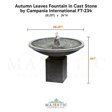 Autumn Leaves Fountain in Cast Stone FT-234 - Majestic Fountains