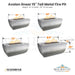 Avalon linear 15 Tall Fire Pit in Powder Coated Steel  Size - Majestic Fountains and More