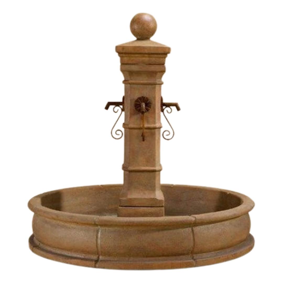 Avignon Concrete Outdoor Courtyard Fountain With Basin 1661