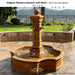 Avignon Monaco Cast Stone Outdoor Courtyard Fountain with Basin-1659 - Majestic Fountains and More