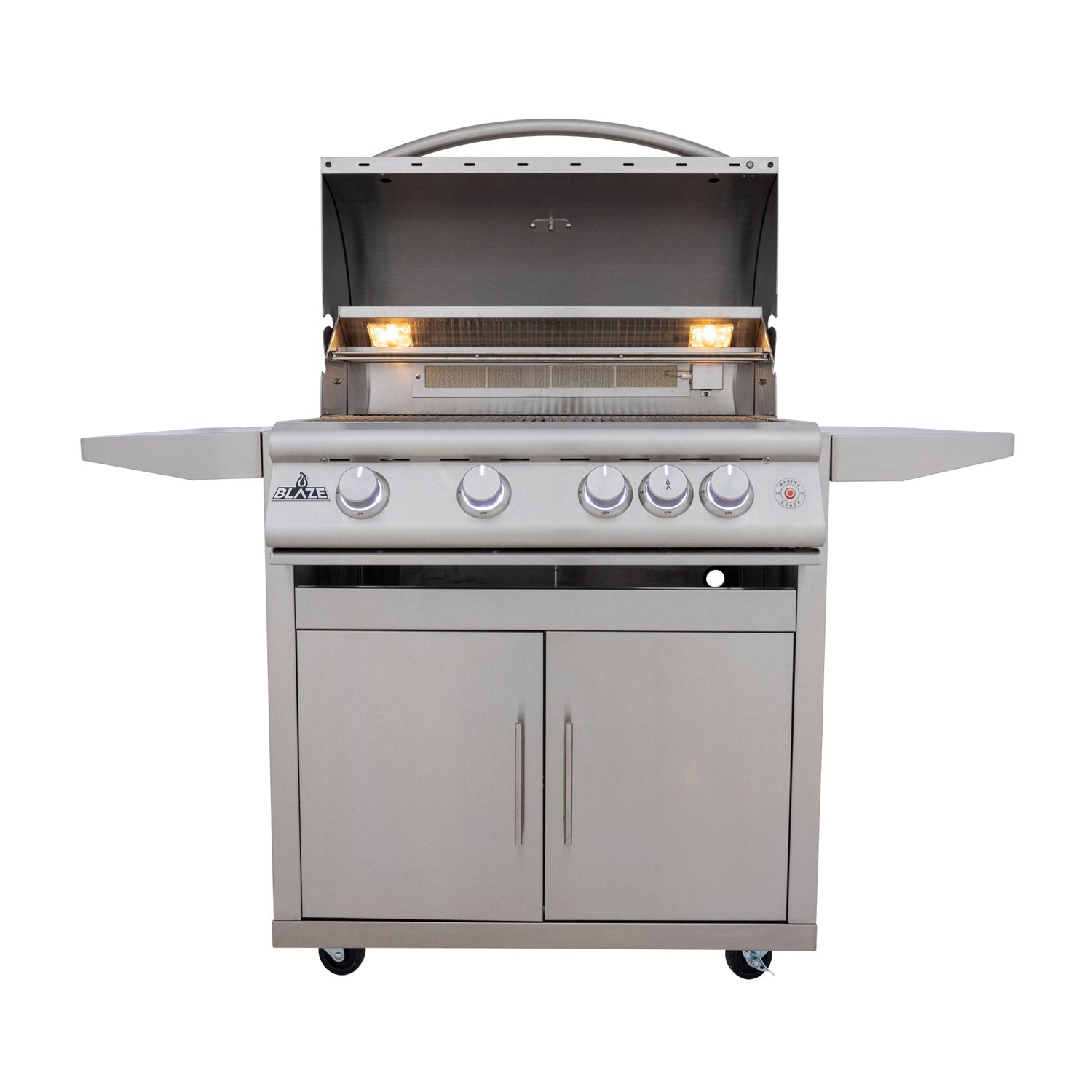 Blaze Marine Grade Premium LTE+ freestanding gas grill on cart