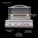 Blaze Marine Grade 32-inch gas grill built into an outdoor kitchen island